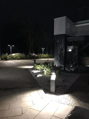 Efisiensi tinggi COB LED Lampu Bollard, Aluminium Outdoor Lawn Pathway Lampu