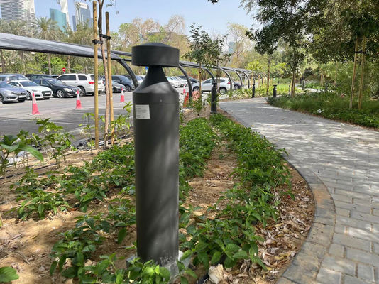 Aluminium Die Casting Lampu Bollard Luar Untuk Taman Taman