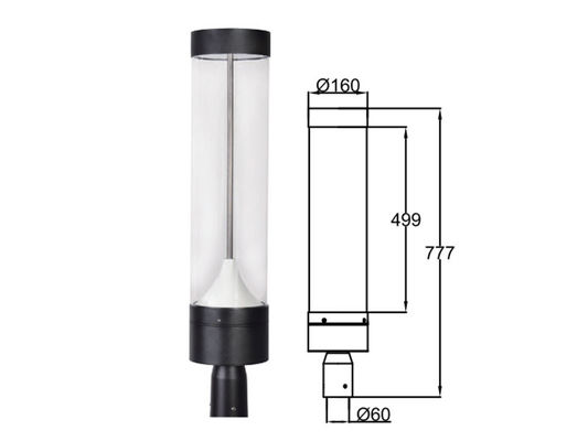 3030 Lampu Lampu LED Luar Ruangan Anti UV Electrostatic Powder Spraying